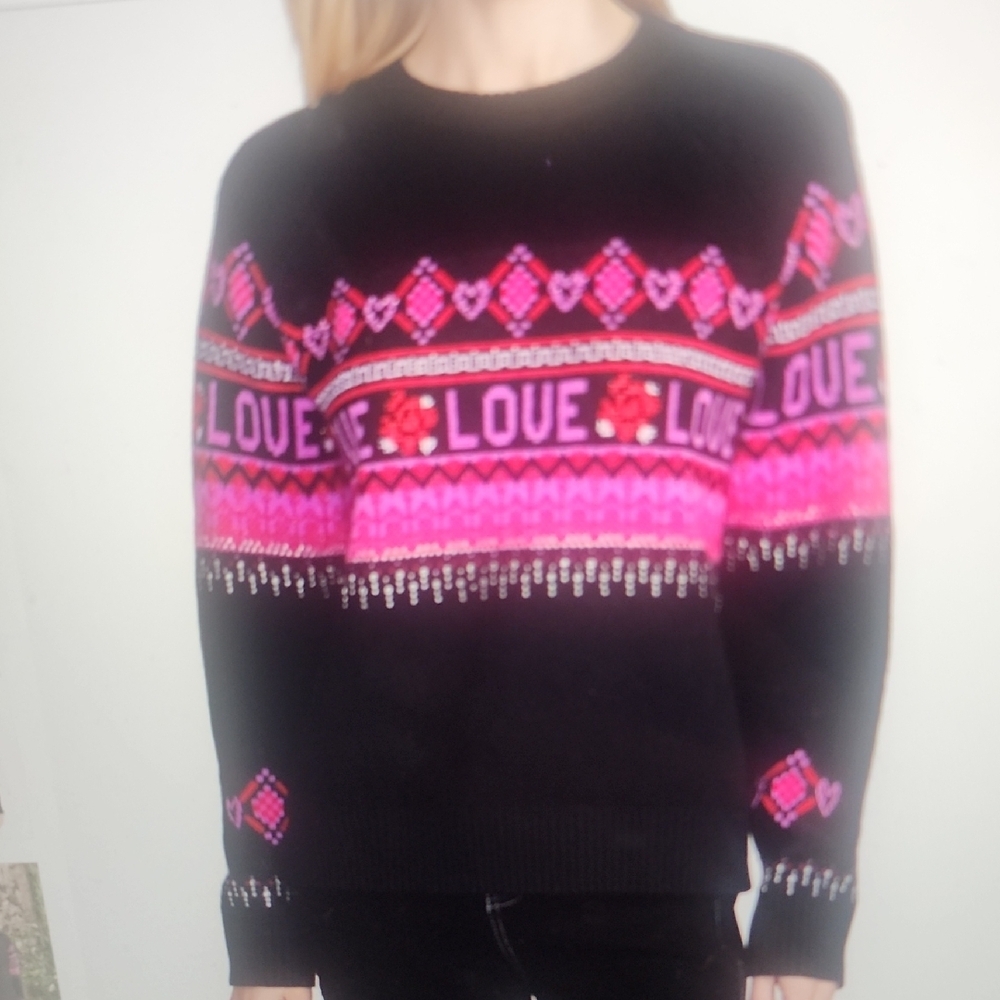 Johnny Was The Fairisle Wool Pullover Size S/M $445